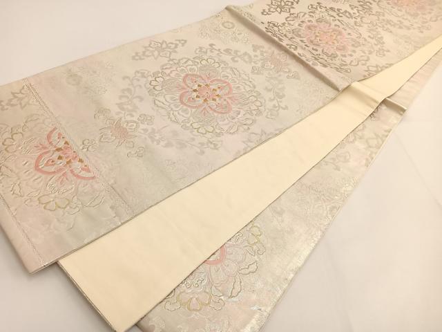 平和屋着物◎六通柄袋帯 唐織 正倉院花文 金銀糸 正絹 逸品 BAAT3432ui