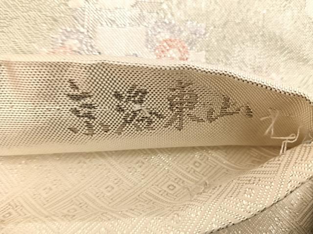 平和屋着物◎佐賀錦　六通柄袋帯　京百景　京洛東山　銀糸　正絹　逸品　BAAT3498ui