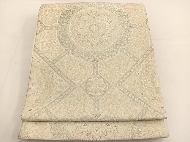 平和屋着物◎六通柄袋帯 唐織 正倉院花文 金銀糸 正絹 逸品 BAAT3516ui