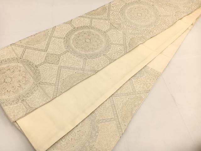 平和屋着物◎六通柄袋帯 唐織 正倉院花文 金銀糸 正絹 逸品 BAAT3516ui