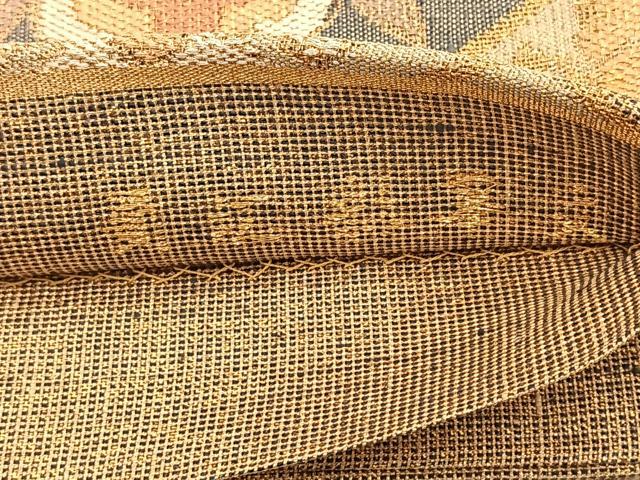 平和屋着物◎六通柄袋帯 燿錦 蜀江彩華文 金糸 正絹 逸品 BAAT3593ui