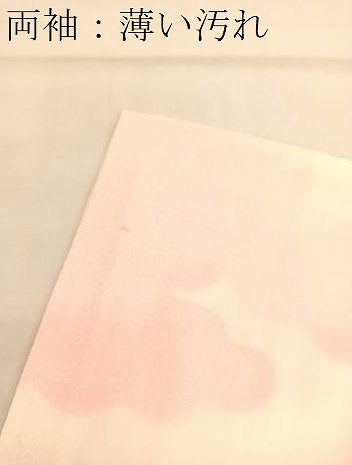 平和屋着物■長襦袢　袷　瑞雲　暈し染め　正絹　逸品　BAAT3774hv