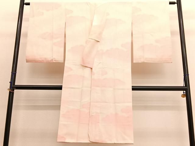 平和屋着物■長襦袢　袷　瑞雲　暈し染め　正絹　逸品　BAAT3774hv