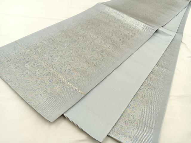 平和屋着物◎六通柄袋帯 幾何学文 引箔 正絹 逸品 BAAT3848xa