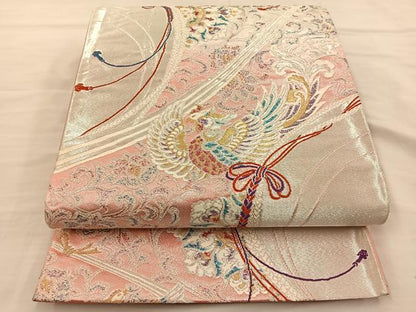 平和屋着物◎六通柄袋帯 唐織 鳳凰花文 金銀糸 正絹 逸品 BAAT3880xa
