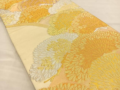 平和屋着物◎六通柄袋帯 松重ね 金銀糸 正絹 逸品 BAAT3896xa