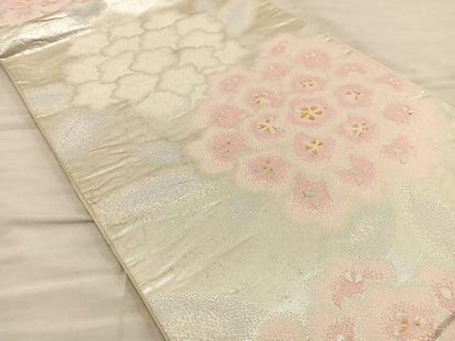 平和屋着物◎六通柄袋帯 唐織 紫陽苑 引箔 正絹 逸品 BAAT3902xa