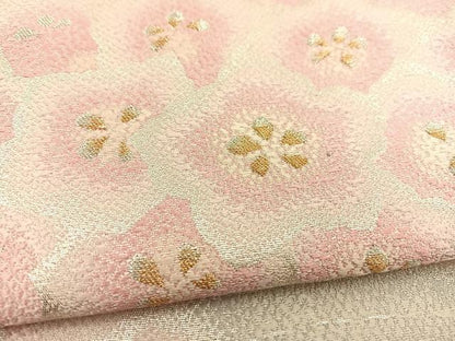 平和屋着物◎六通柄袋帯 唐織 紫陽苑 引箔 正絹 逸品 BAAT3902xa