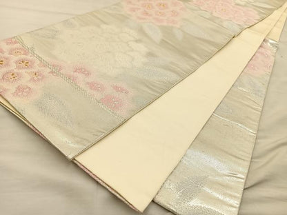平和屋着物◎六通柄袋帯 唐織 紫陽苑 引箔 正絹 逸品 BAAT3902xa
