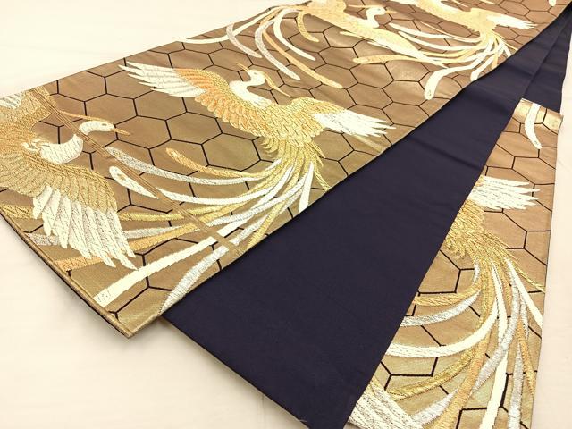 平和屋着物◎六通柄袋帯 唐織 鳳凰 金銀糸 正絹 逸品 BAAT3935xa