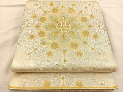 平和屋着物◎六通柄袋帯 宝相華 金銀糸 正絹 逸品 BAAT3945xa