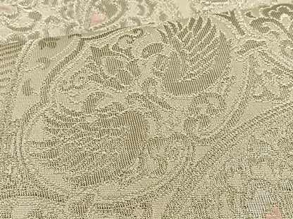 平和屋着物◎六通柄袋帯 唐織 花丸文 銀糸 正絹 逸品 BAAT3954xa
