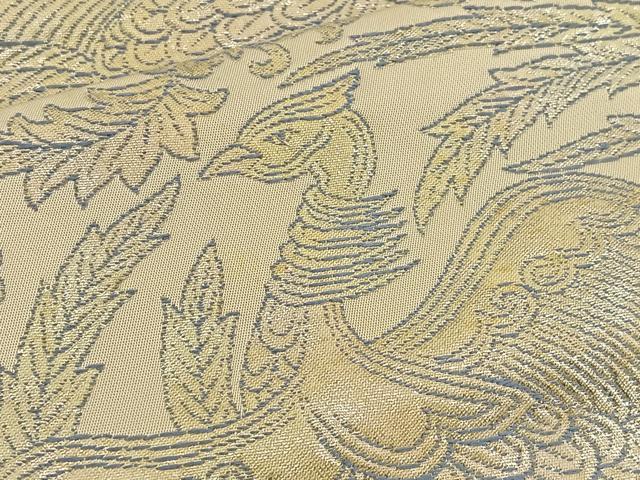 平和屋着物◎六通柄　本袋帯　鳳凰　銀糸　正絹　逸品　BAAT3965xa