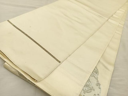平和屋着物◎太鼓柄袋帯 総刺繍 花鼓文 金銀糸 正絹 逸品 BAAT3970xa