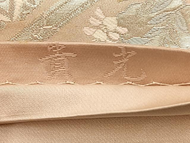 平和屋着物◎六通柄袋帯 九百錦 貴光 天井花鳥文 銀糸 正絹 逸品 BAAT4476wb