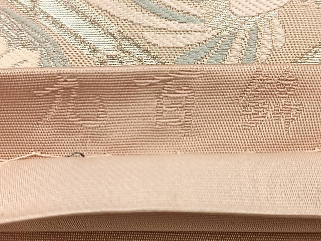 平和屋着物◎六通柄袋帯 九百錦 貴光 天井花鳥文 銀糸 正絹 逸品 BAAT4476wb