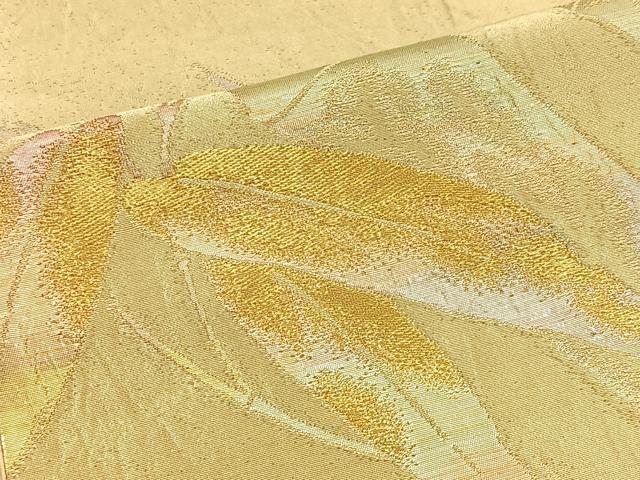 平和屋着物◎六通柄袋帯 笹竹文 金糸 正絹 逸品 BAAT4704kg