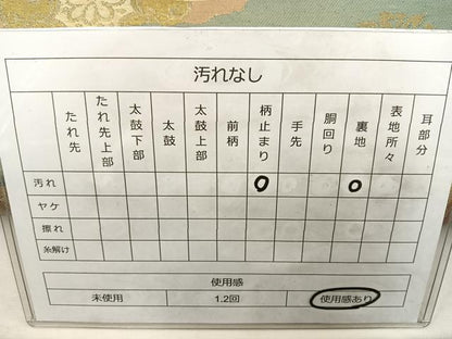 平和屋着物◎六通柄袋帯 動物花文 金銀糸 正絹 逸品 BAAT4711kg
