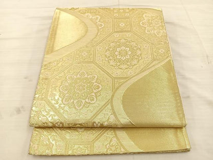 平和屋着物◎六通柄袋帯　唐織　蜀江花文　金糸　正絹　逸品　BAAT4771kg