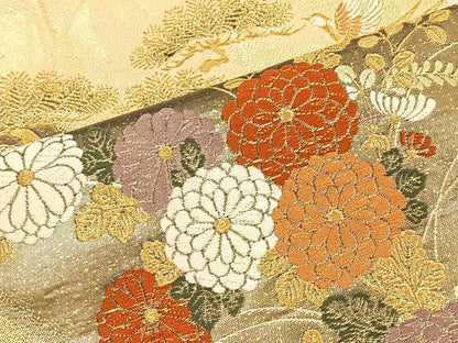 平和屋着物◎九百佐賀錦　六通柄袋帯　唐織　蒔絵　金糸　正絹　逸品　BAAT4793kg