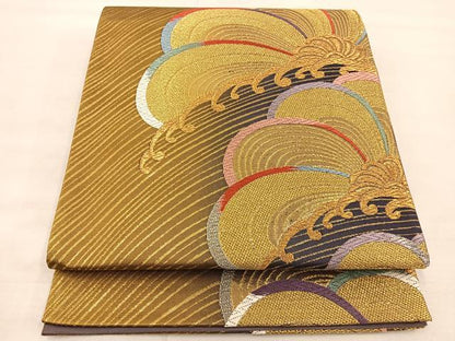 平和屋着物◎六通柄袋帯　唐織　皇華錦　金糸　正絹　逸品　BAAT4845hz