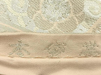 平和屋着物◎六通柄 本袋帯 唐織 七宝風景文 銀糸 正絹 逸品 BAAT5039jr