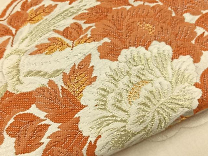 平和屋着物◎六通柄袋帯 唐織 花鳥文 金銀糸 正絹 逸品 BAAT5112jr