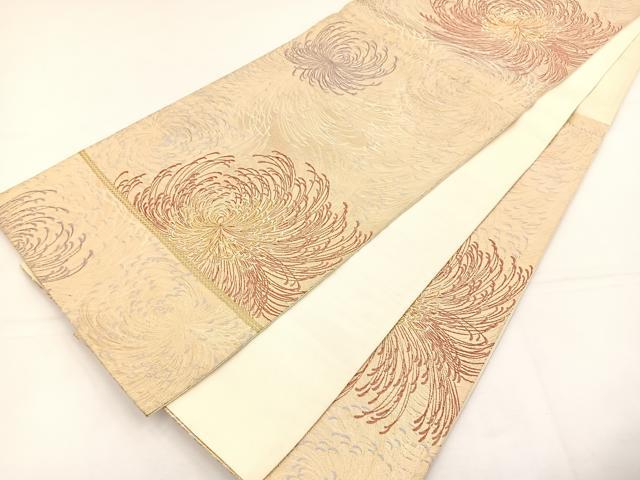平和屋着物◎六通柄袋帯 唐織 乱菊 金銀糸 正絹 逸品 BAAT5145jr