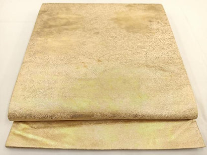 平和屋着物◎六通柄袋帯 霞文 引箔 正絹 逸品 BAAT5427yt