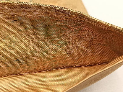 平和屋着物◎六通柄袋帯　青銅金唐織　草花文　金糸　引箔　正絹　逸品　BAAT5454yt