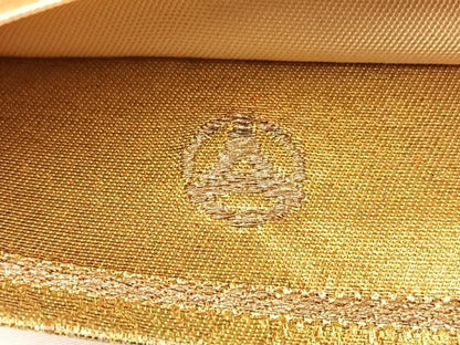 平和屋着物◎太鼓柄袋帯　花文　金銀糸　正絹　逸品　BAAT5470yt