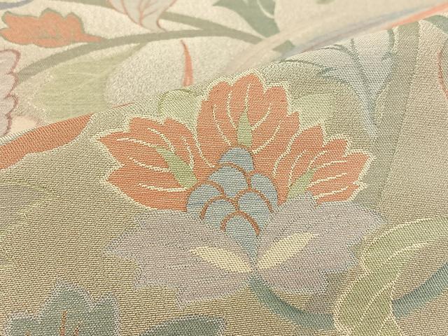 平和屋着物◎六通柄袋帯 更紗花鳥文 正絹 逸品 BAAT5692xa