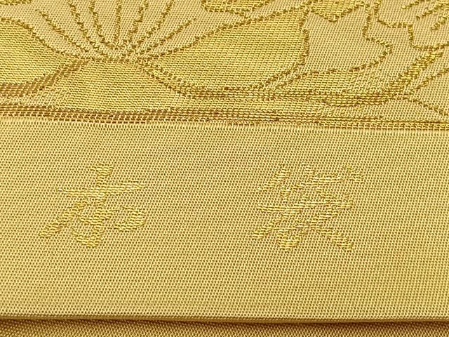 平和屋着物◎六通柄　本袋帯　更紗花文　金糸　正絹　逸品　BAAT5709xa