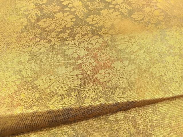 平和屋着物◎六通柄袋帯 更紗花文 引箔 正絹 逸品 BAAT5720xa