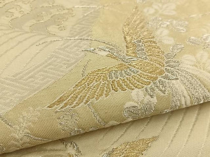 平和屋着物◎美保姿 六通柄袋帯 道長花鳥文 金銀糸 正絹 逸品 BAAT5827xa