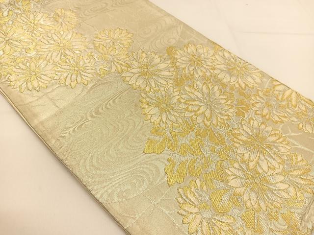 平和屋着物◎六通柄袋帯　菊水文　金銀糸　正絹　逸品　BAAT5993yc