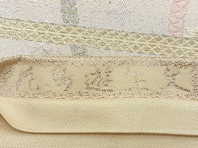平和屋着物◎六通柄袋帯 唐織 花鳥遊生文 金銀糸 正絹 逸品 BAAT6028ea