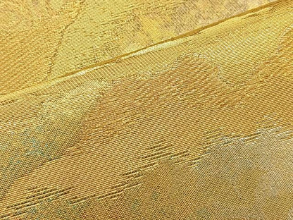 平和屋着物◎六通柄袋帯　道長亀甲花文　金糸　引箔正絹　逸品　未使用　BAAT6047ea