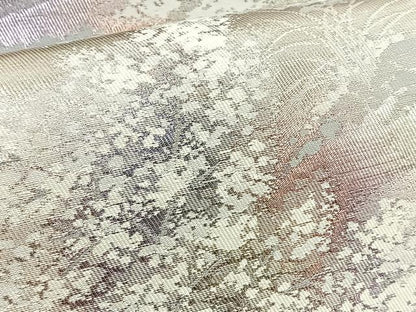 平和屋着物◎六通柄袋帯 苔の庭 銀糸 正絹 逸品 BAAT6059ea