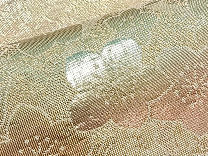平和屋着物◎六通柄袋帯 舞花文 金糸 正絹 逸品 BAAT6143ea