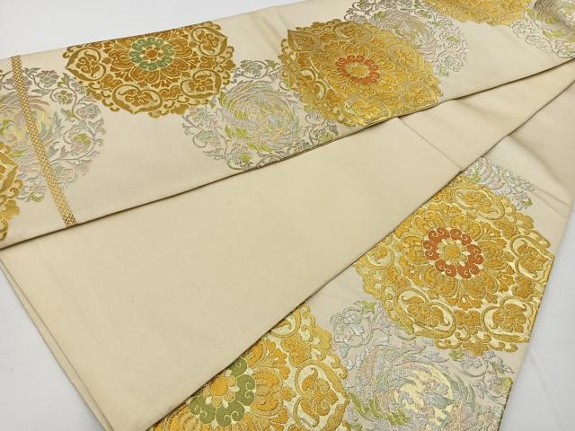 平和屋着物◎六通柄袋帯 正倉院鳳凰花文 金銀糸 正絹 逸品 BAAT6171ea