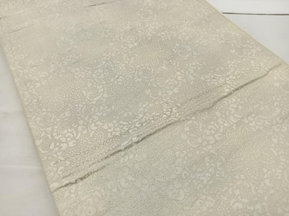 平和屋着物◎六通柄袋帯 正倉院花文 銀糸 正絹 逸品 BAAT6184ea