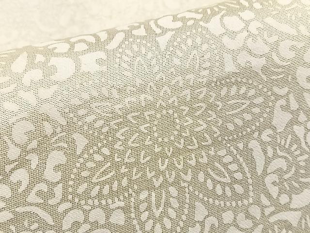 平和屋着物◎六通柄袋帯 正倉院花文 銀糸 正絹 逸品 BAAT6184ea