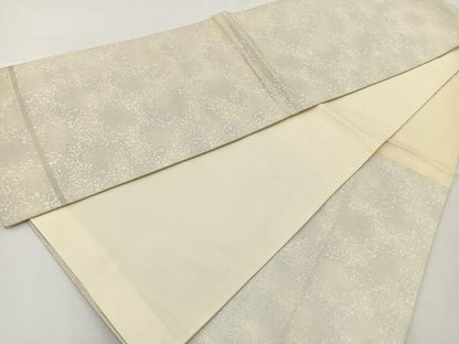 平和屋着物◎六通柄袋帯 正倉院花文 銀糸 正絹 逸品 BAAT6184ea