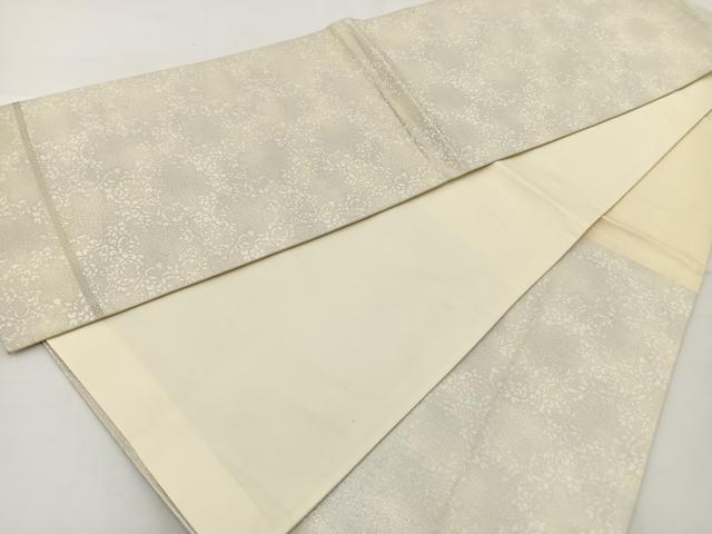 平和屋着物◎六通柄袋帯 正倉院花文 銀糸 正絹 逸品 BAAT6184ea