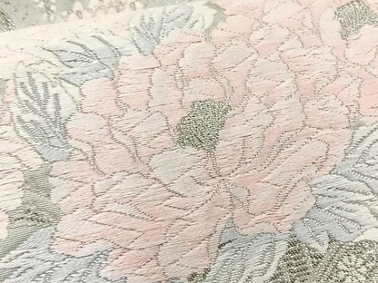 平和屋着物◎六通柄袋帯 唐織 花車文 銀糸 正絹 逸品 BAAT6211ea