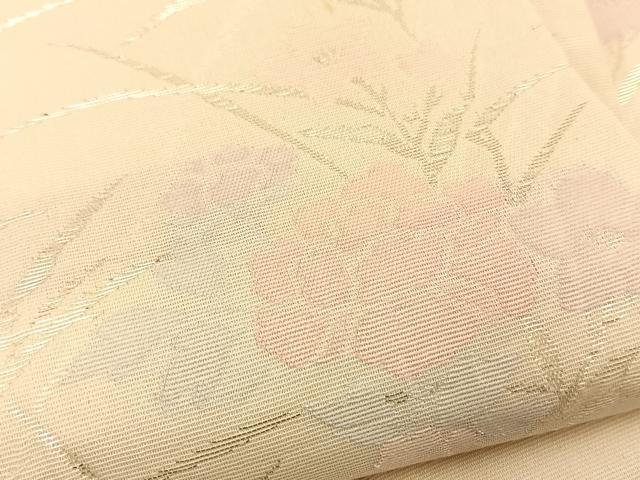 平和屋着物＊夏物 六通柄袋帯 秋草文 銀糸 正絹 逸品 BAAT6445du