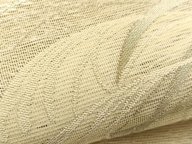 平和屋着物＊夏物　六通柄袋帯　花籠文　銀糸　正絹　逸品　BAAT6458du