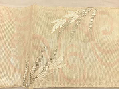 平和屋着物＊夏物 太鼓柄袋帯 籬草花文 正絹 逸品 BAAT6577du