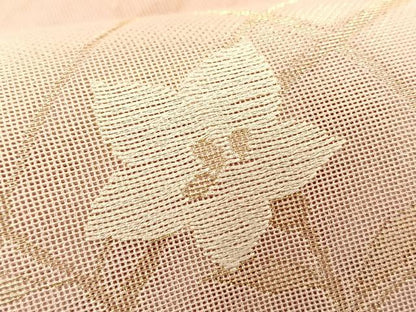 平和屋着物＊夏物　六通柄袋帯　桔梗　金糸　正絹　逸品　BAAT6578du